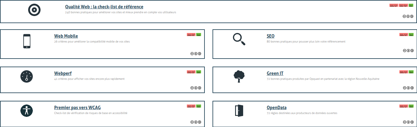 Checklists qualité Opquast